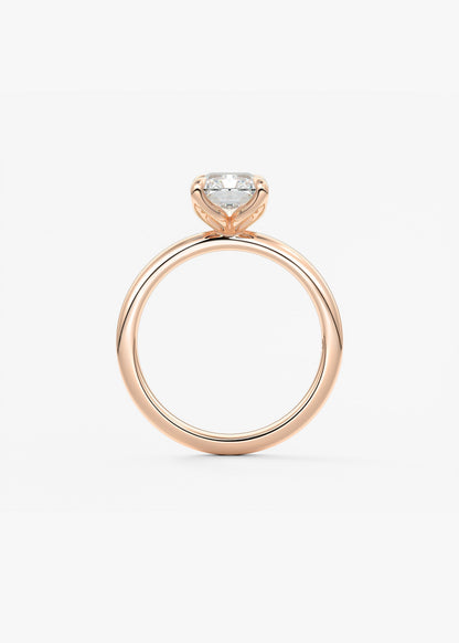 Radiant Solitaire Lab Grown Diamond Engagement Ring