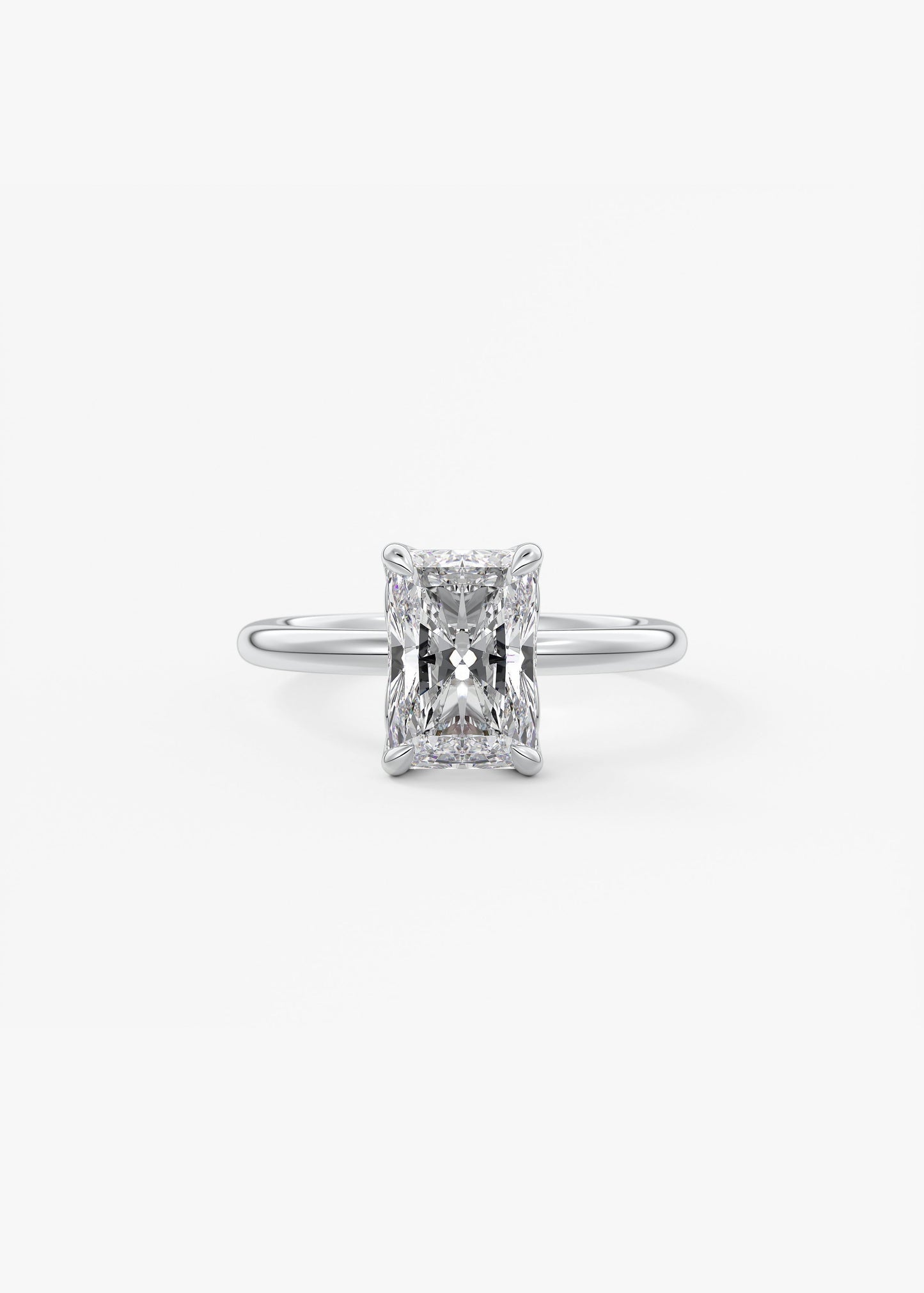 Radiant Solitaire Lab Grown Diamond Engagement Ring