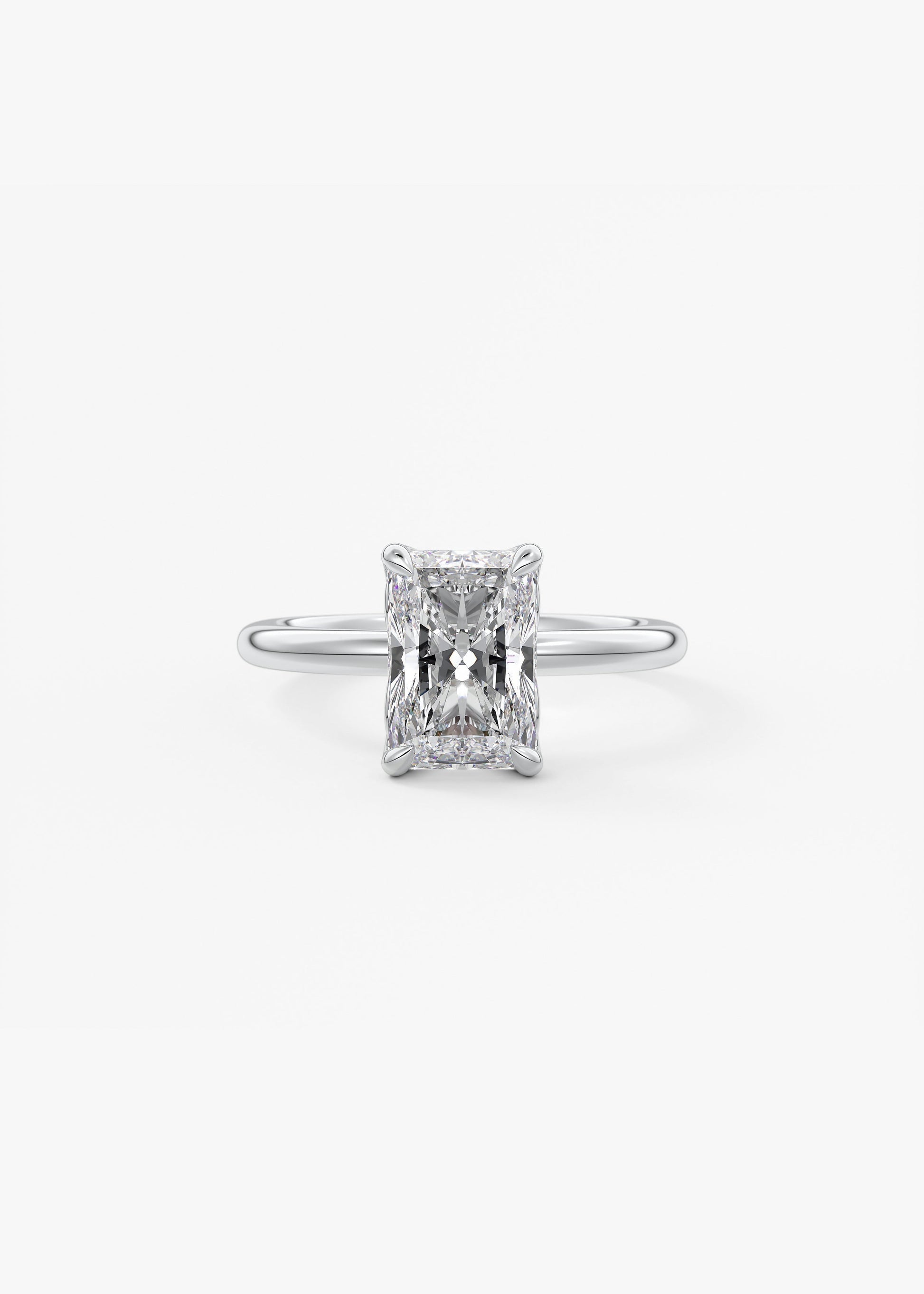 Radiant Solitaire Lab Grown Diamond Engagement Ring