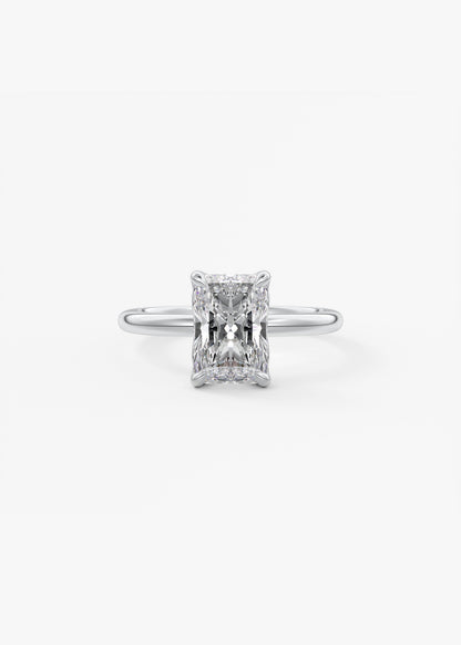 Radiant Solitaire Lab Grown Diamond Engagement Ring