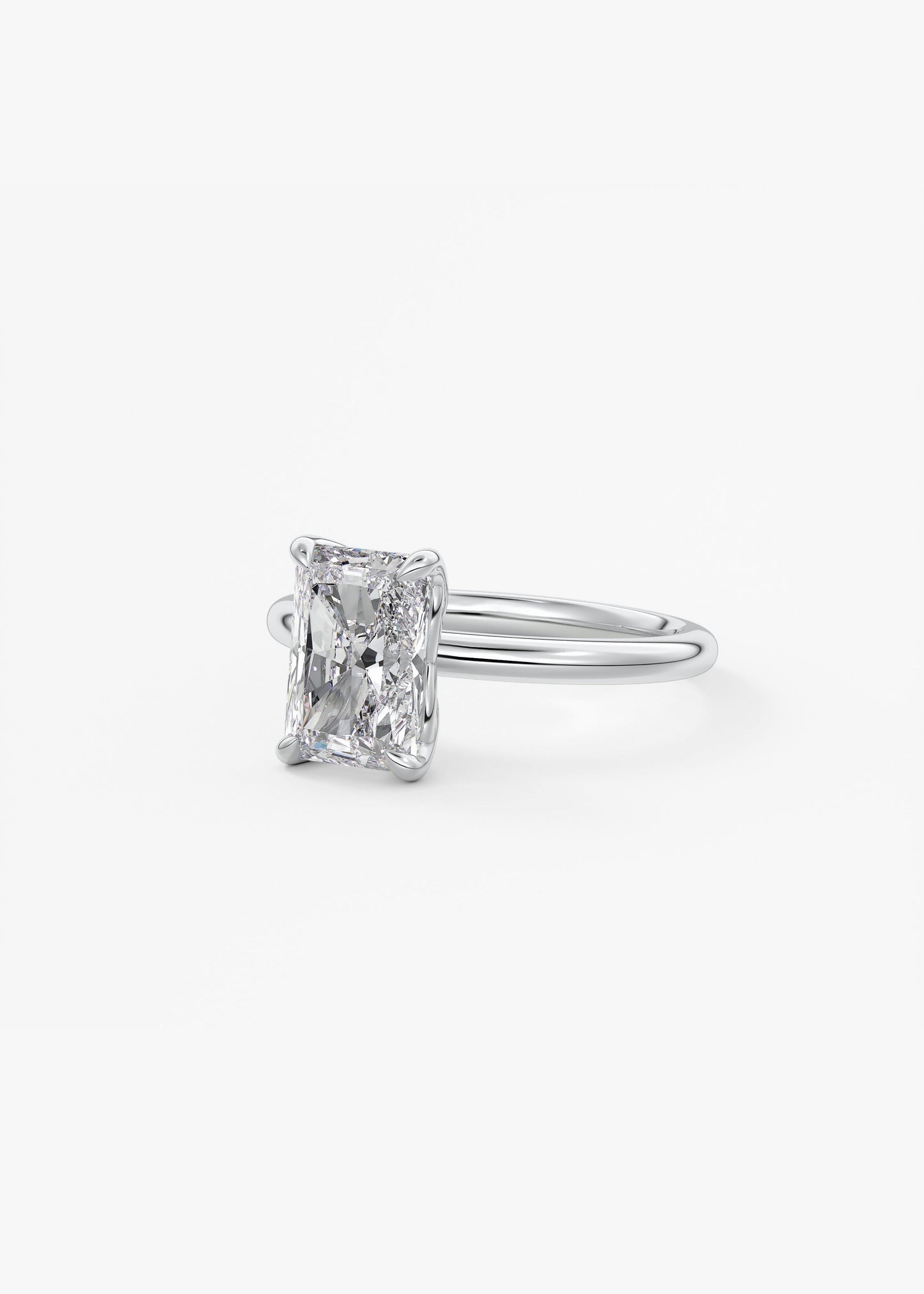 Radiant Solitaire Lab Grown Diamond Engagement Ring