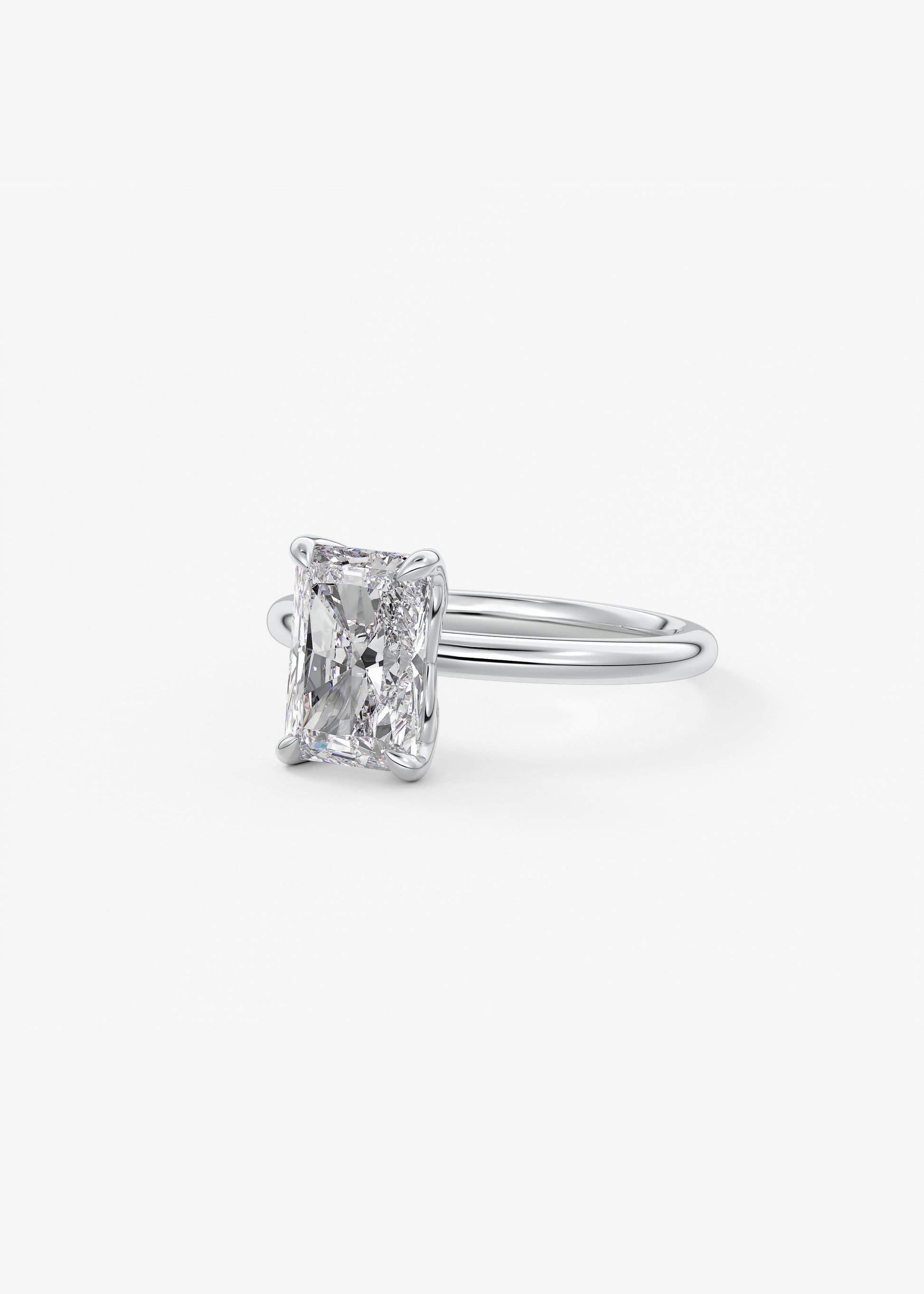 Radiant Solitaire Lab Grown Diamond Engagement Ring