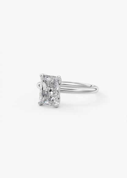 Radiant Solitaire Lab Grown Diamond Engagement Ring