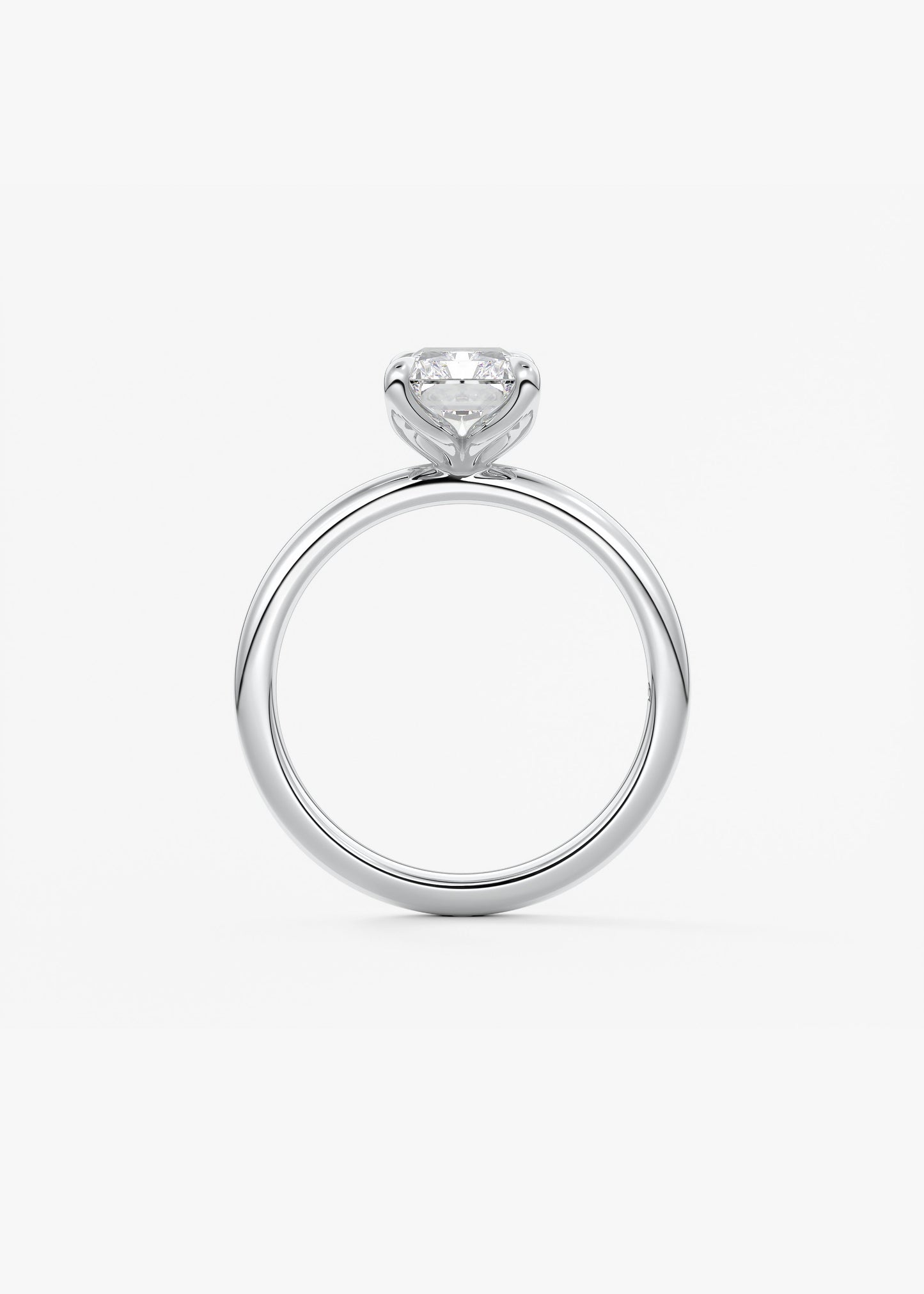 Radiant Solitaire Lab Grown Diamond Engagement Ring
