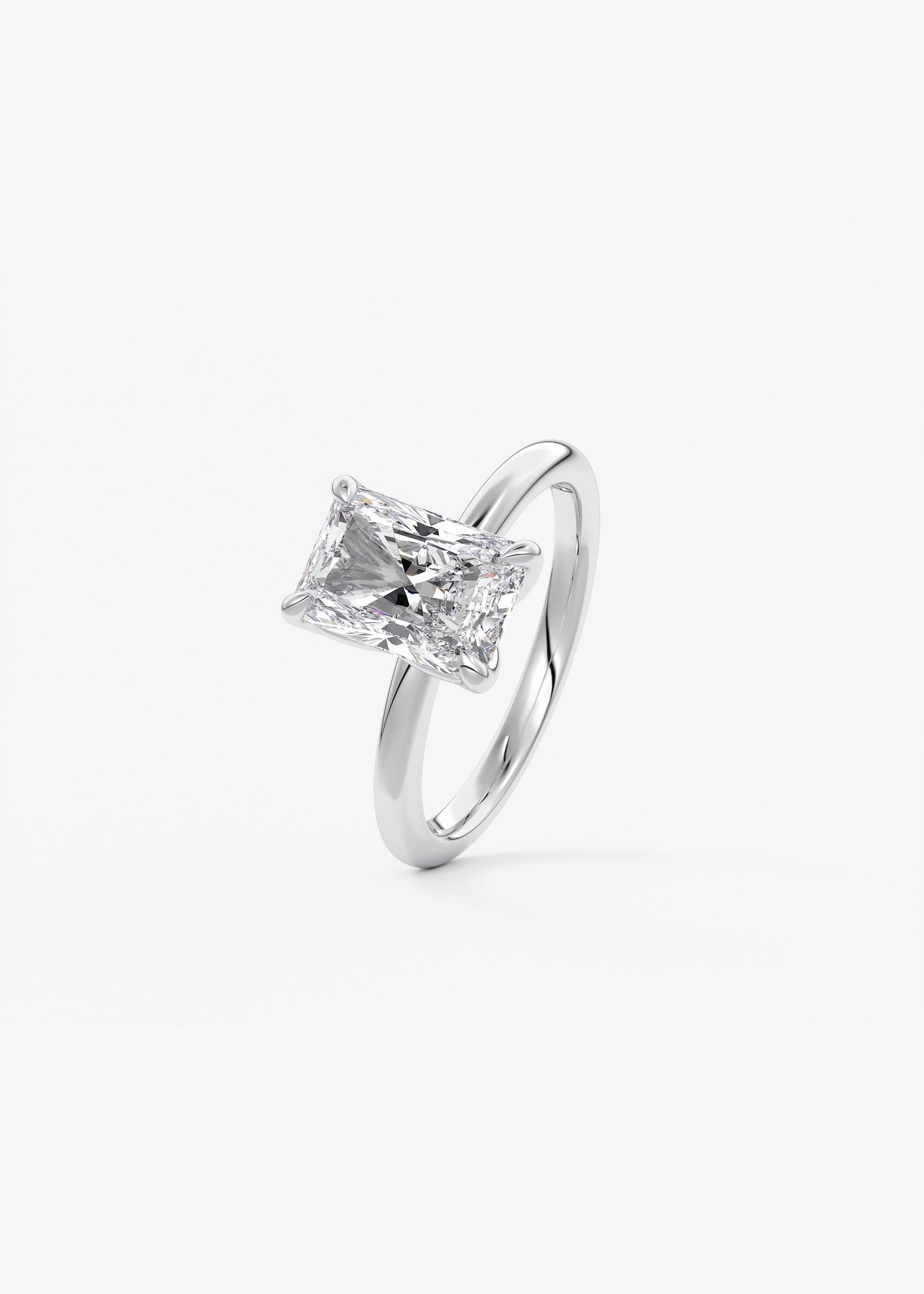 Radiant Solitaire Lab Grown Diamond Engagement Ring