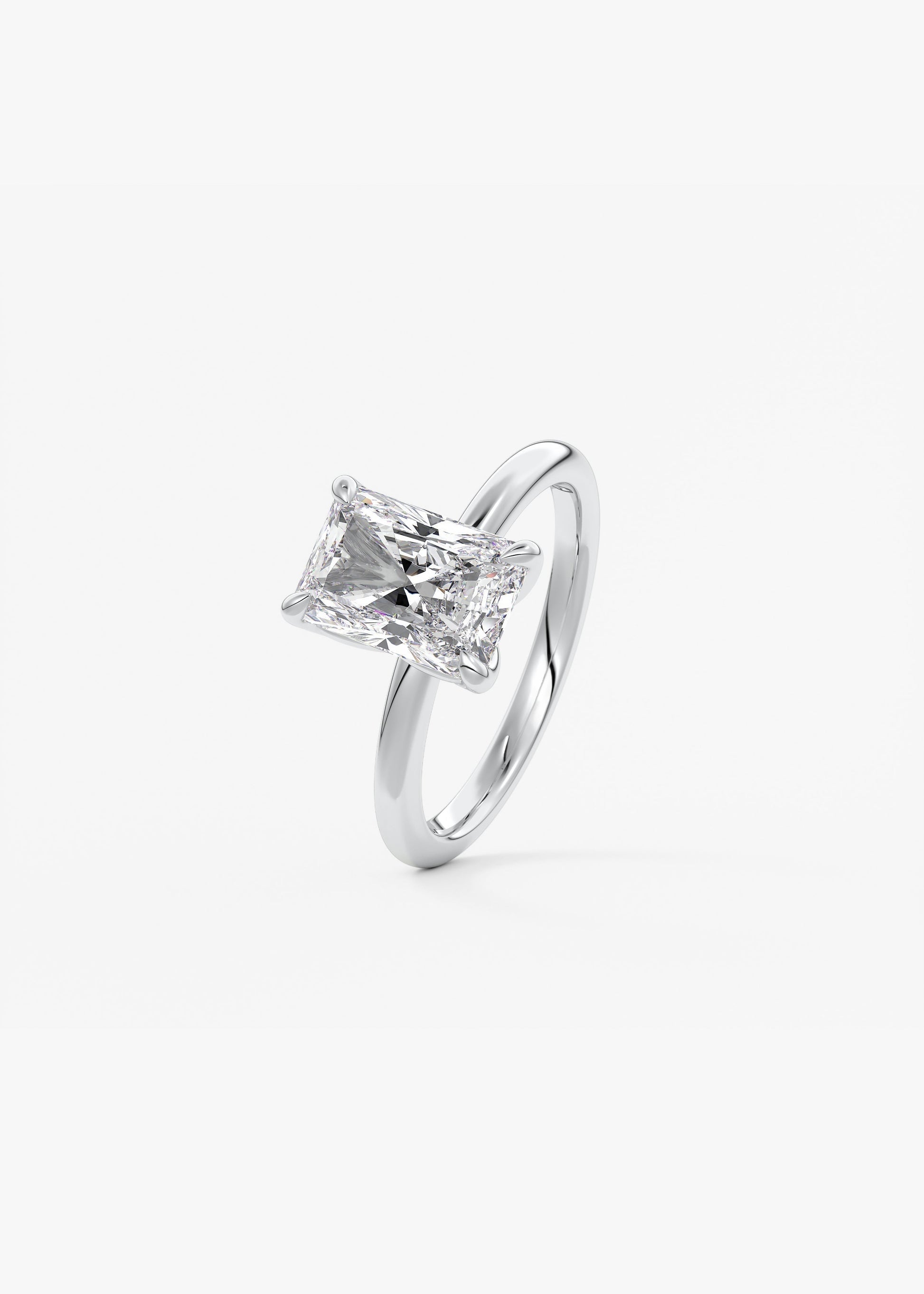 Radiant Solitaire Lab Grown Diamond Engagement Ring
