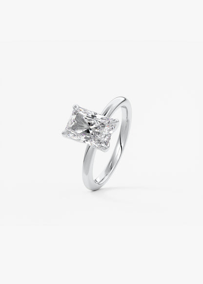 Radiant Solitaire Lab Grown Diamond Engagement Ring