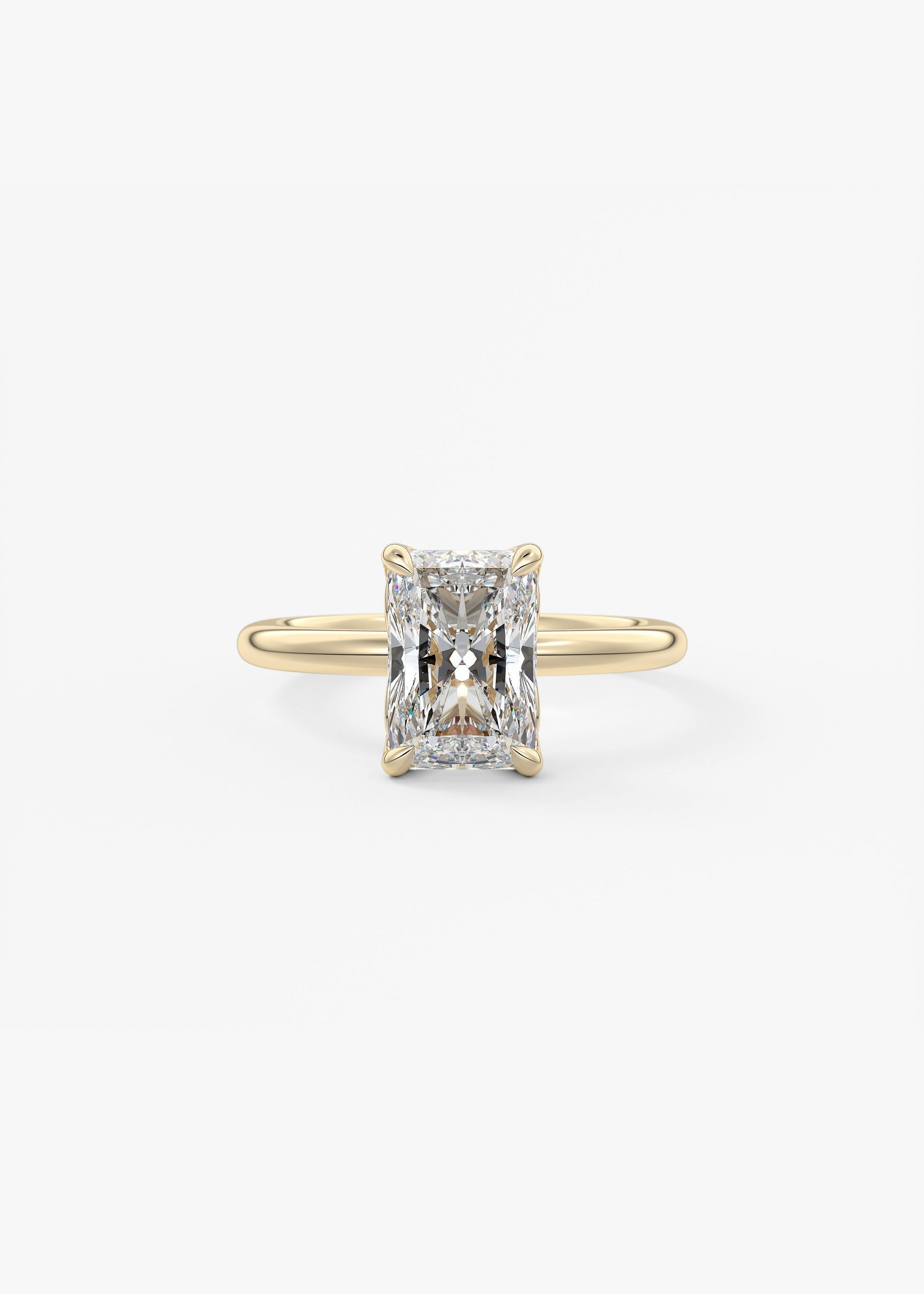 Radiant Solitaire Lab Grown Diamond Engagement Ring