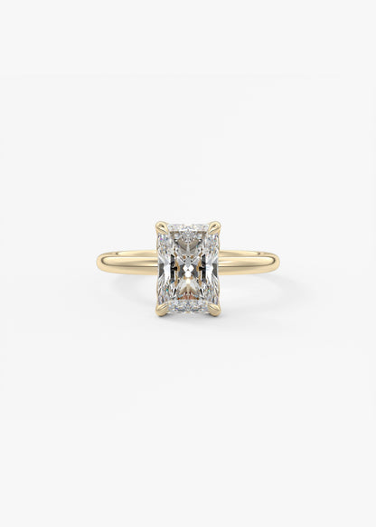 Radiant Solitaire Lab Grown Diamond Engagement Ring