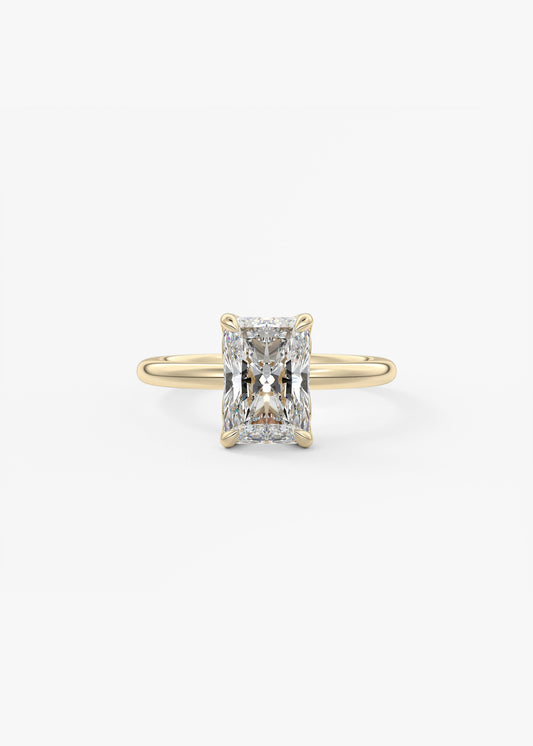 Radiant Solitaire Lab Grown Diamond Engagement Ring