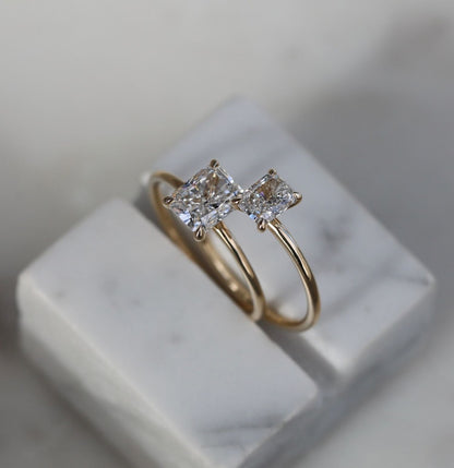 Radiant Solitaire Lab Grown Diamond Engagement Ring