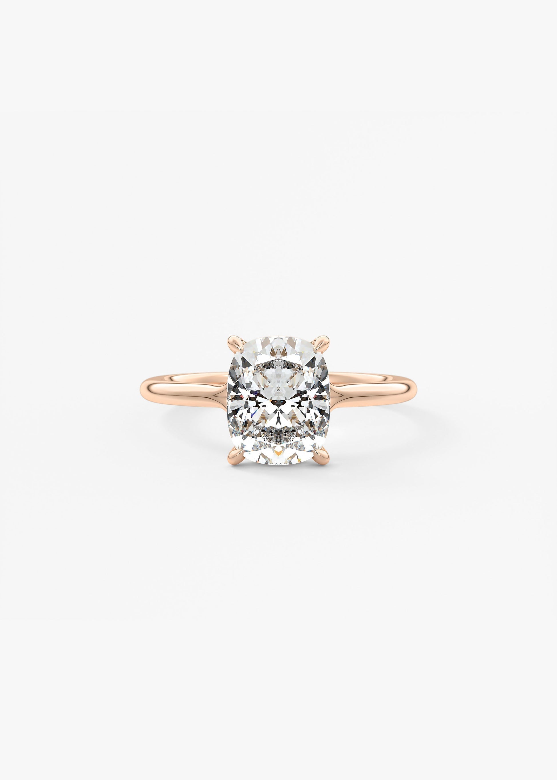 Elongated Cushion Split Shank Lab Grown Diamond Engagement Ring