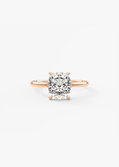 Elongated Cushion Split Shank Lab Grown Diamond Engagement Ring
