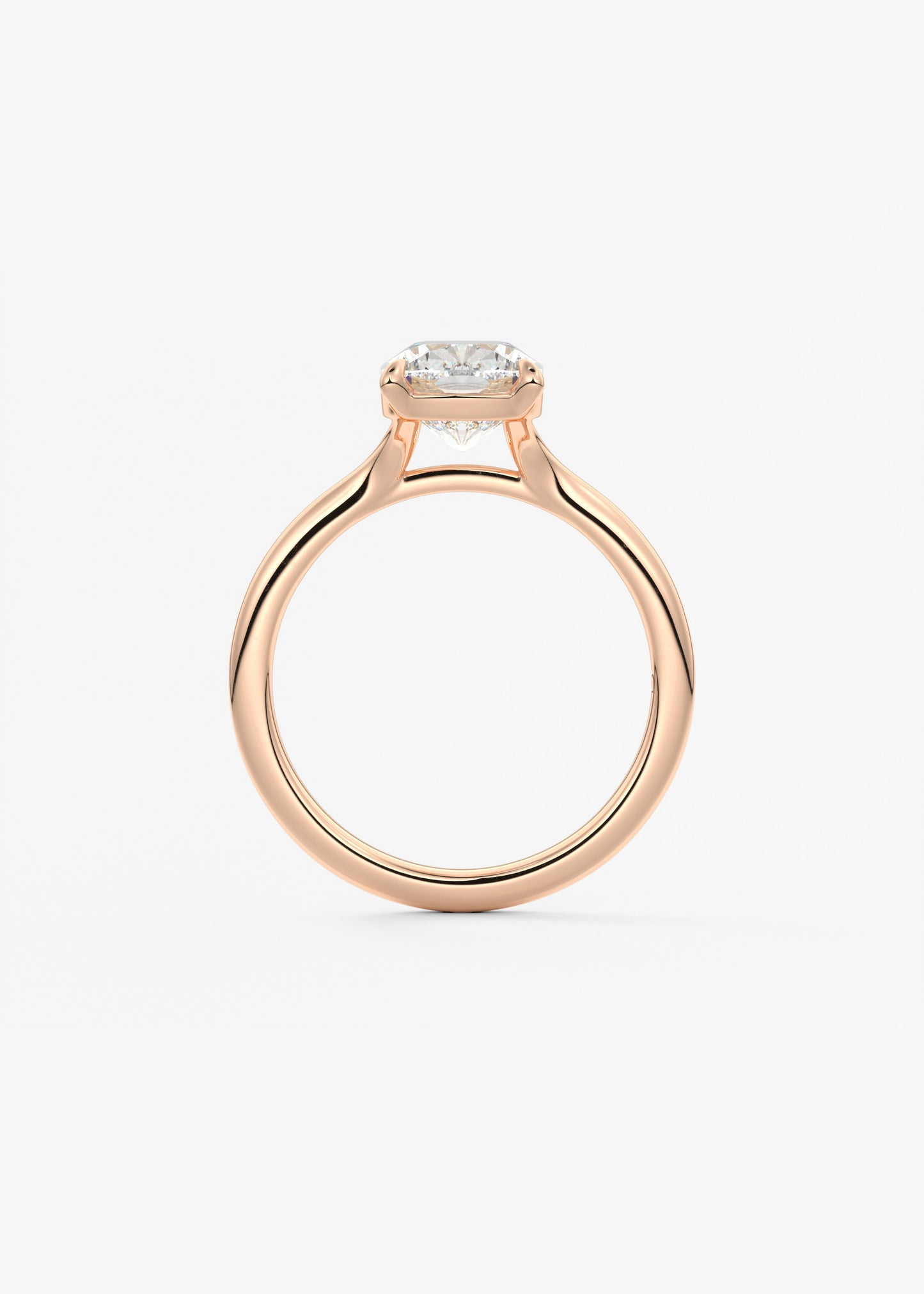 Elongated Cushion Split Shank Lab Grown Diamond Engagement Ring