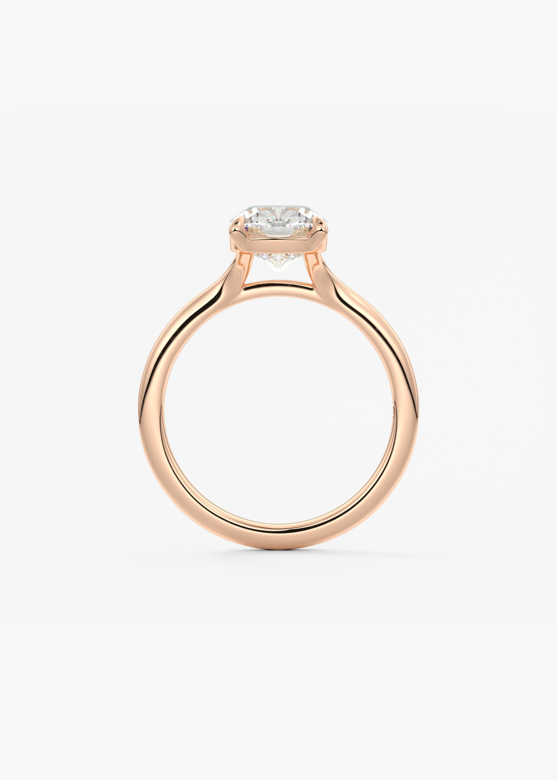 Elongated Cushion Split Shank Lab Grown Diamond Engagement Ring