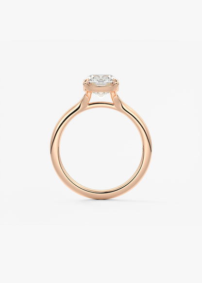 Elongated Cushion Split Shank Lab Grown Diamond Engagement Ring