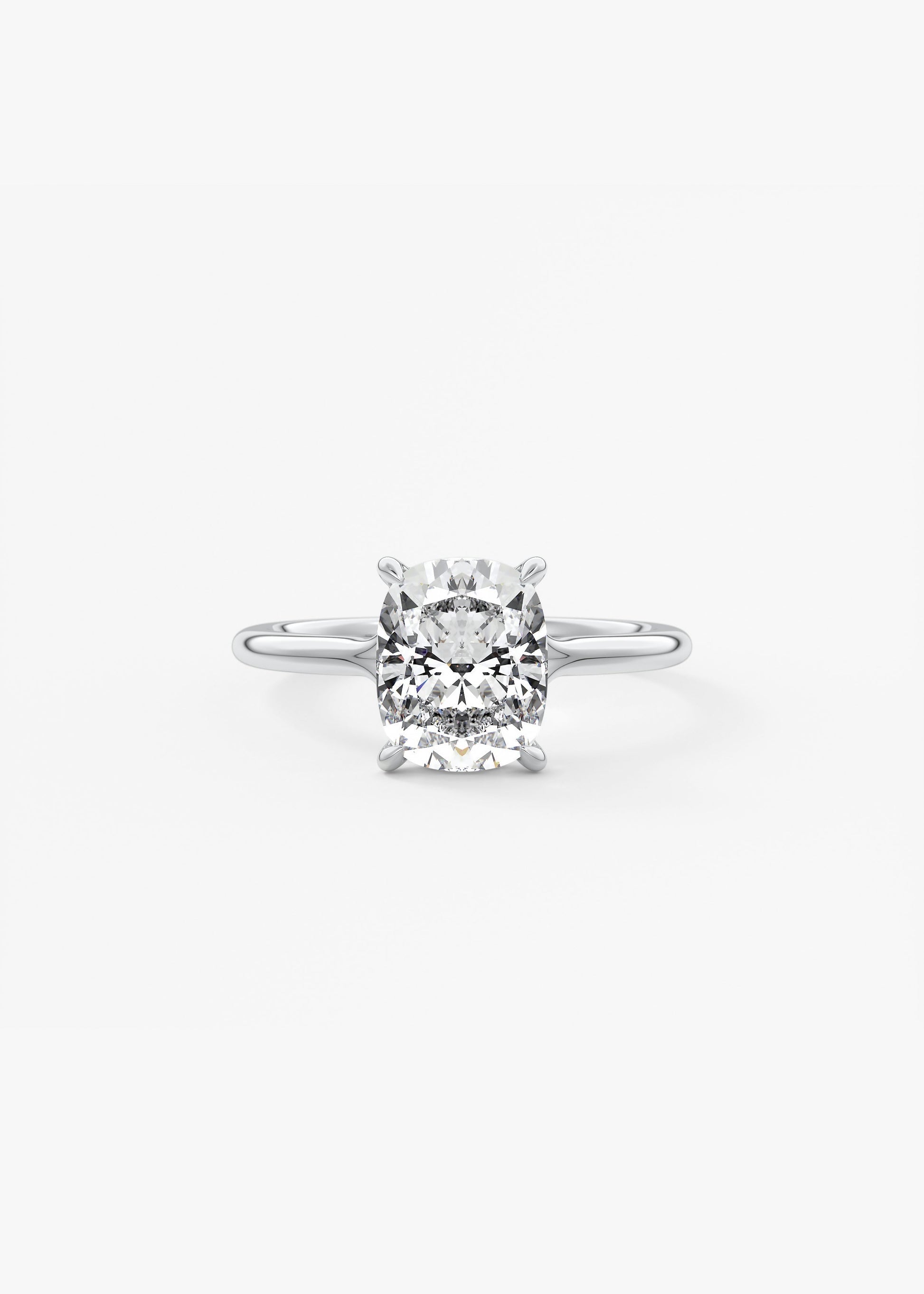 Elongated Cushion Split Shank Lab Grown Diamond Engagement Ring
