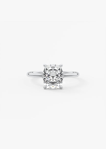 Elongated Cushion Split Shank Lab Grown Diamond Engagement Ring