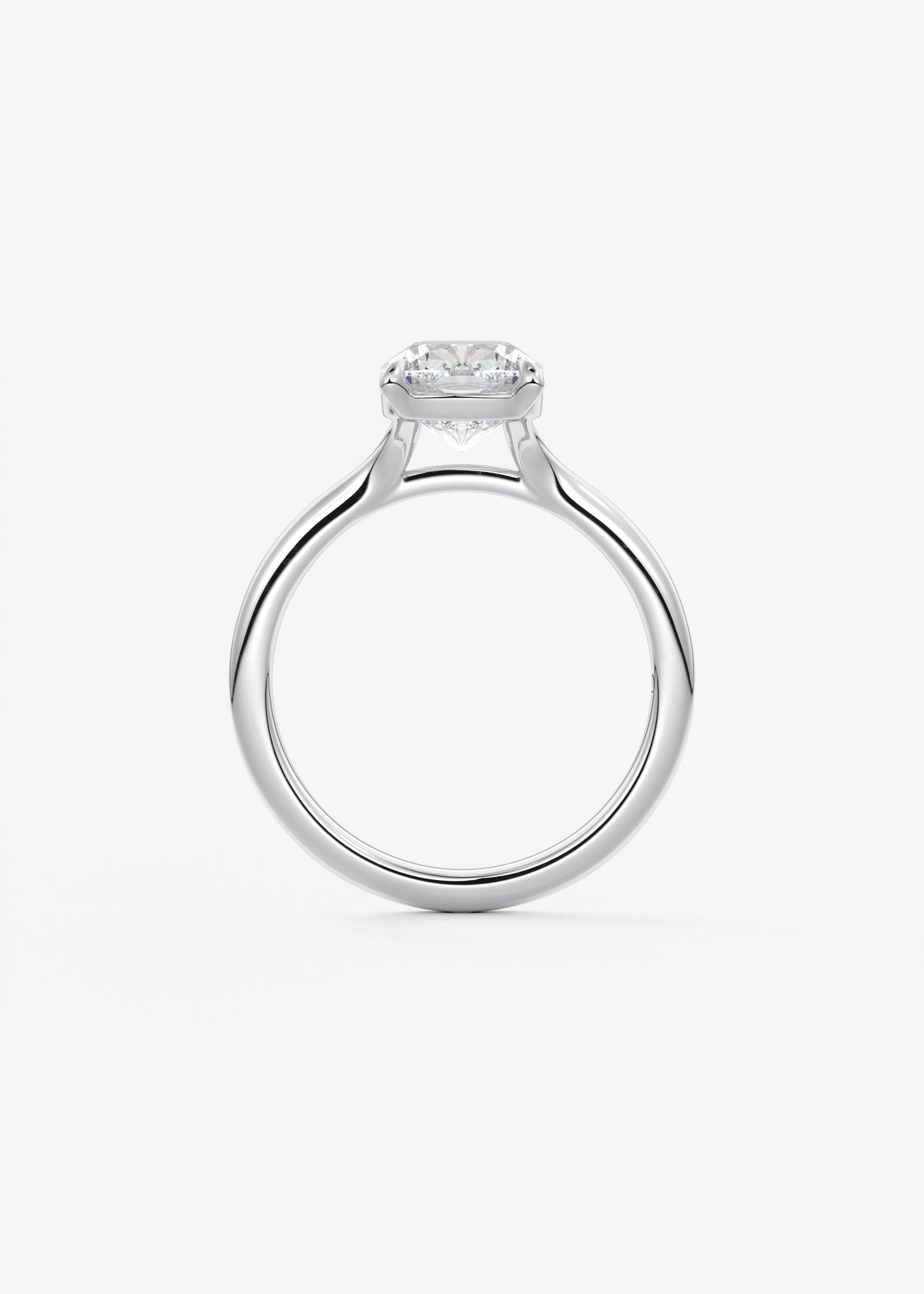 Elongated Cushion Split Shank Lab Grown Diamond Engagement Ring