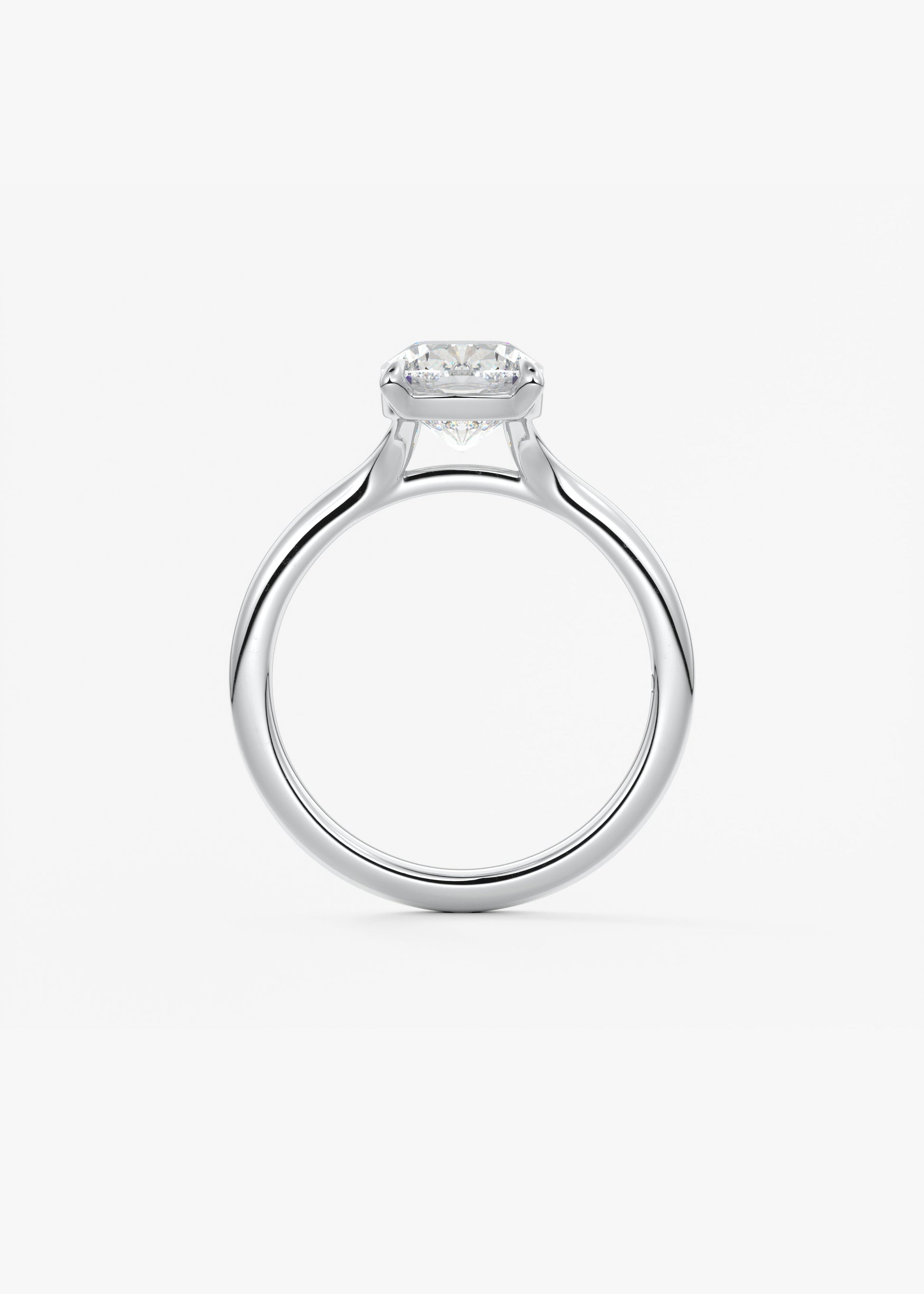 Elongated Cushion Split Shank Lab Grown Diamond Engagement Ring