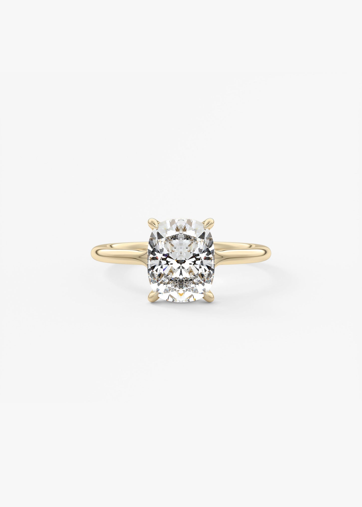 Elongated Cushion Split Shank Lab Grown Diamond Engagement Ring