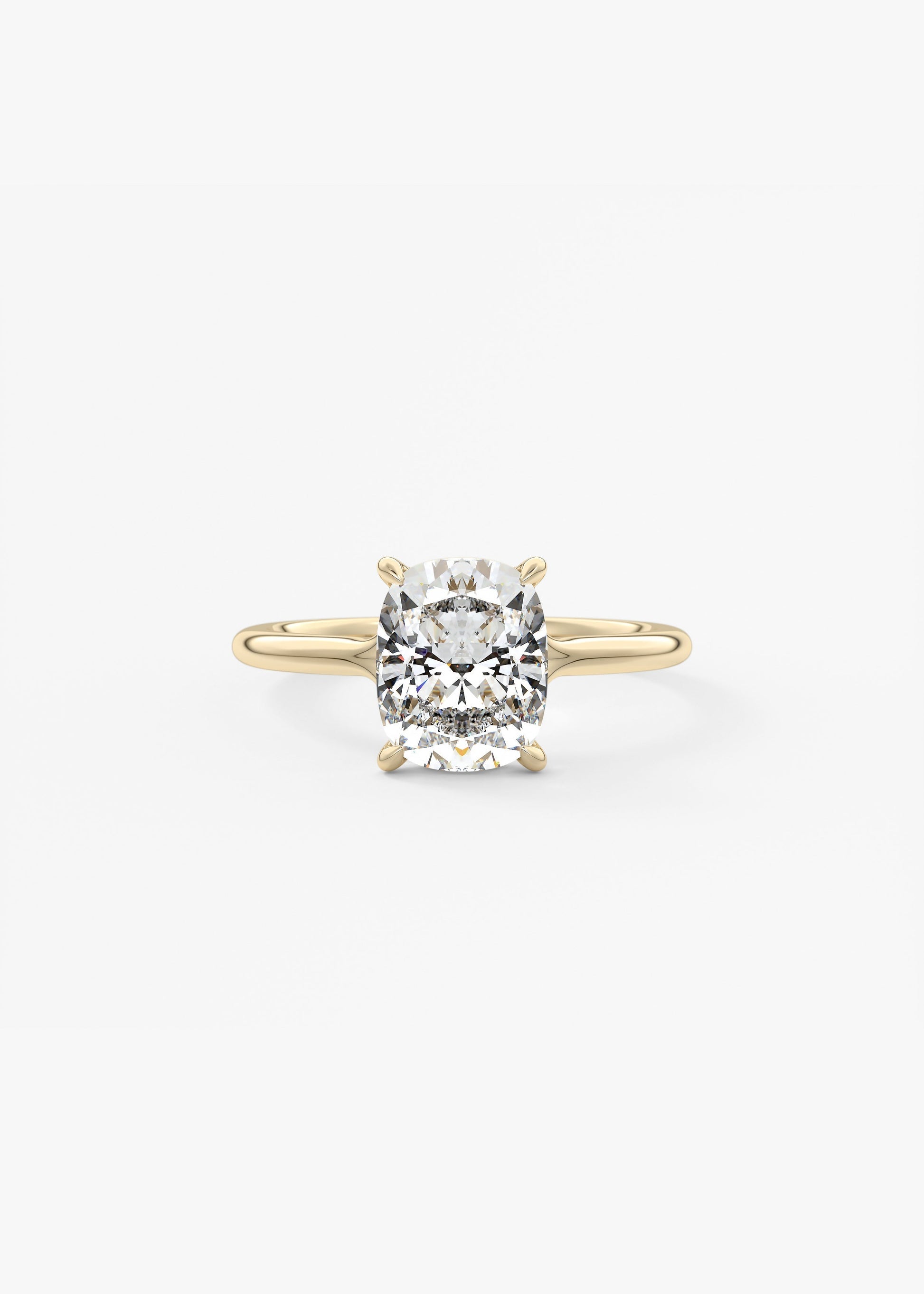 Elongated Cushion Split Shank Lab Grown Diamond Engagement Ring