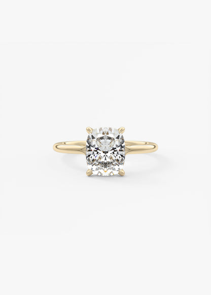 Elongated Cushion Split Shank Lab Grown Diamond Engagement Ring