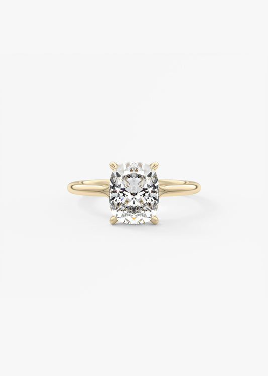 Elongated Cushion Split Shank Lab Grown Diamond Engagement Ring