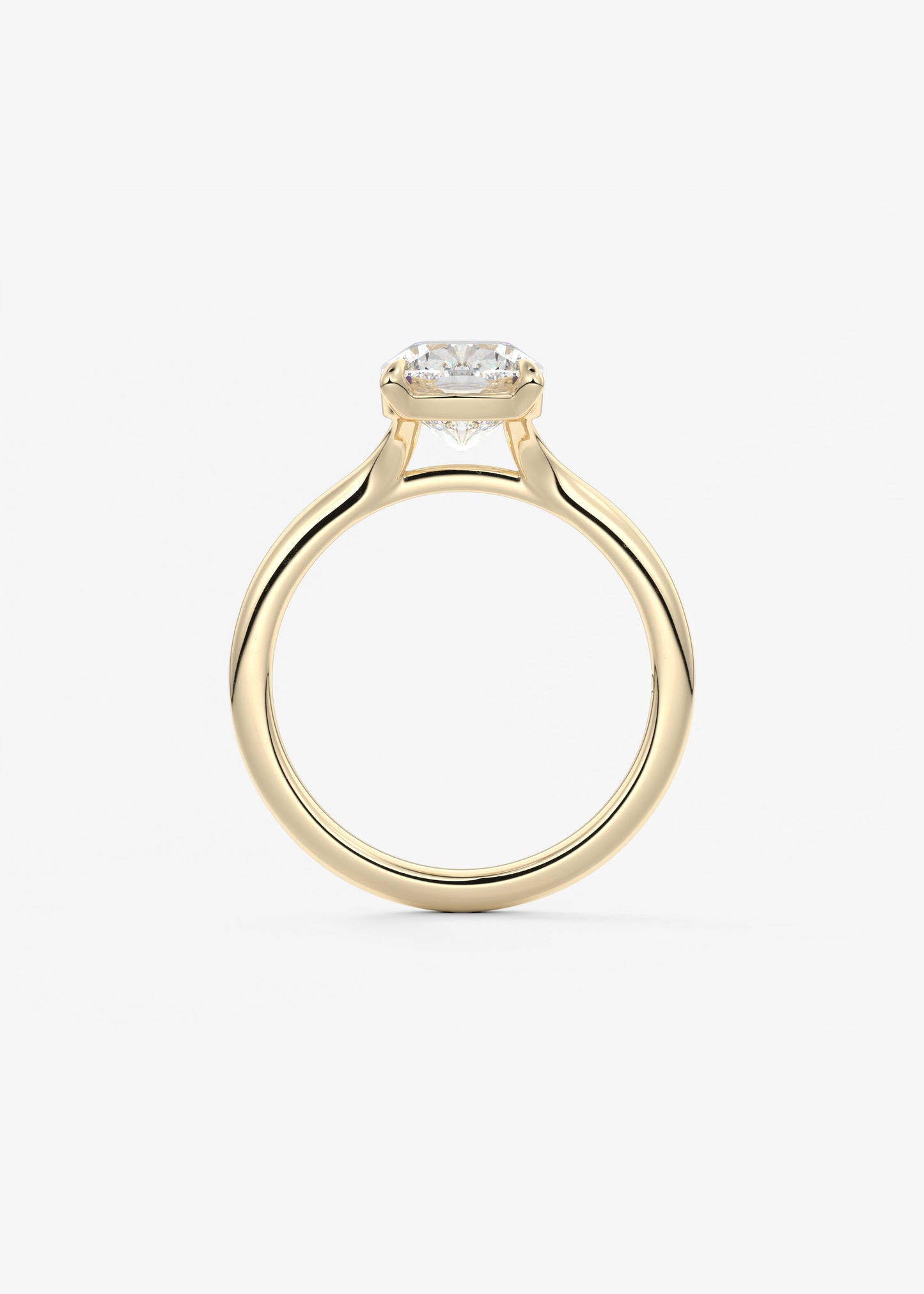 Elongated Cushion Split Shank Lab Grown Diamond Engagement Ring
