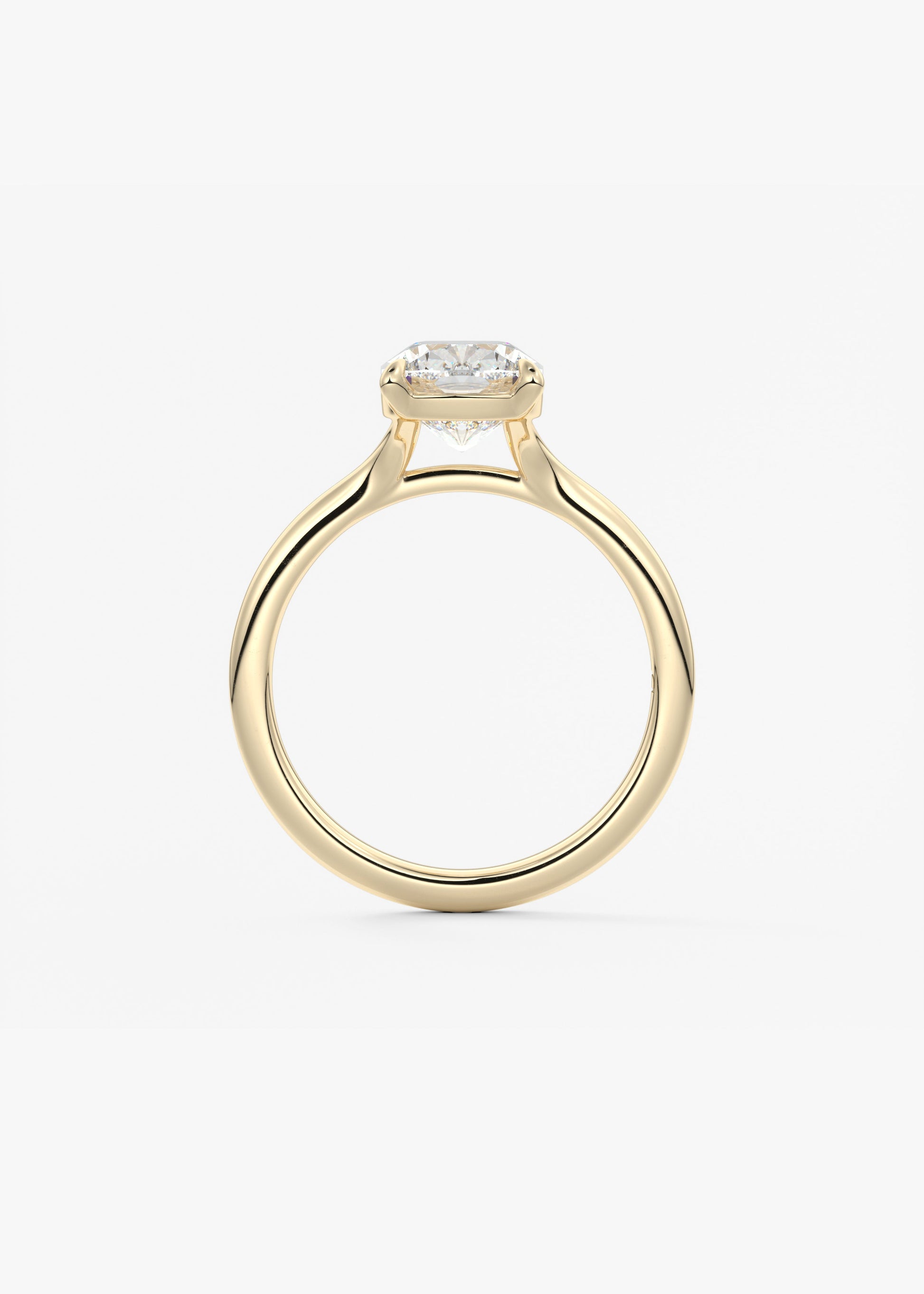 Elongated Cushion Split Shank Lab Grown Diamond Engagement Ring
