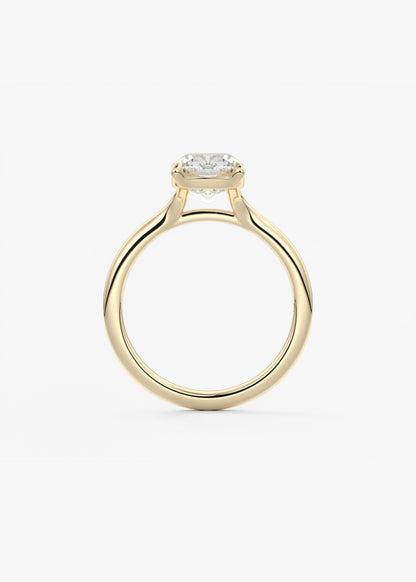 Elongated Cushion Split Shank Lab Grown Diamond Engagement Ring