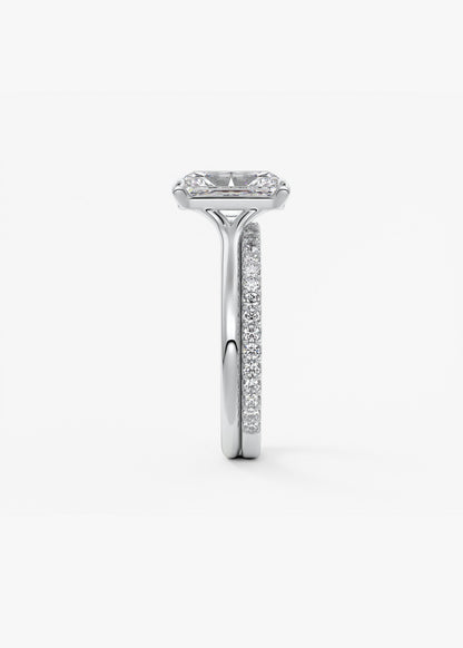 Radiant Split Shank Lab Grown Diamond Engagement Ring