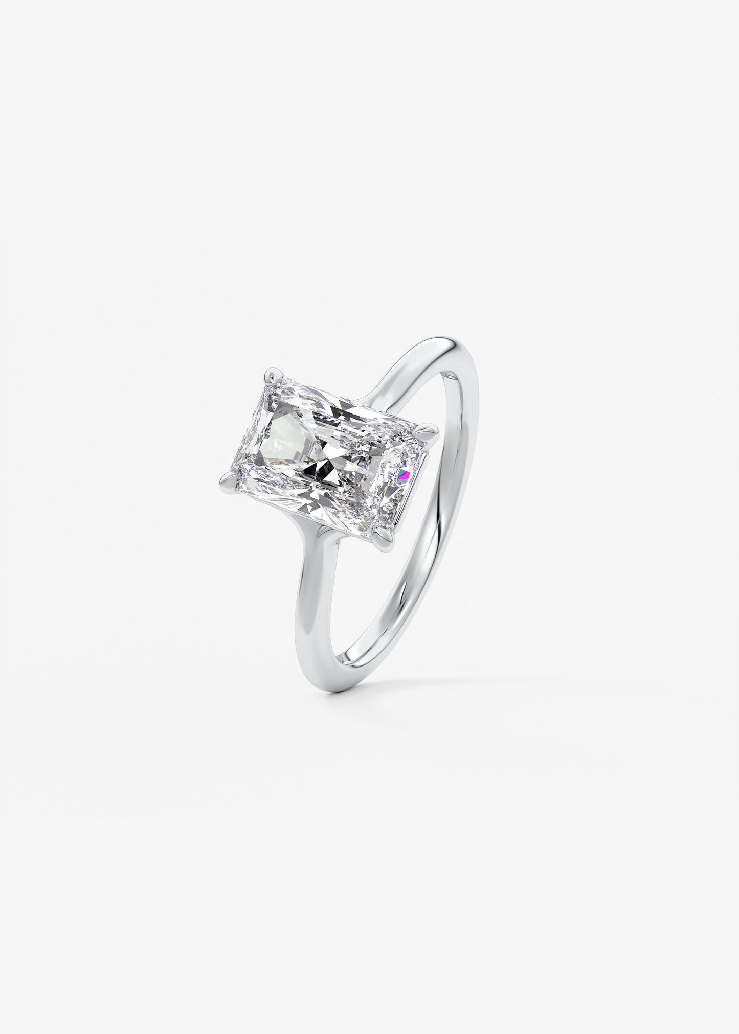 Radiant Split Shank Lab Grown Diamond Engagement Ring