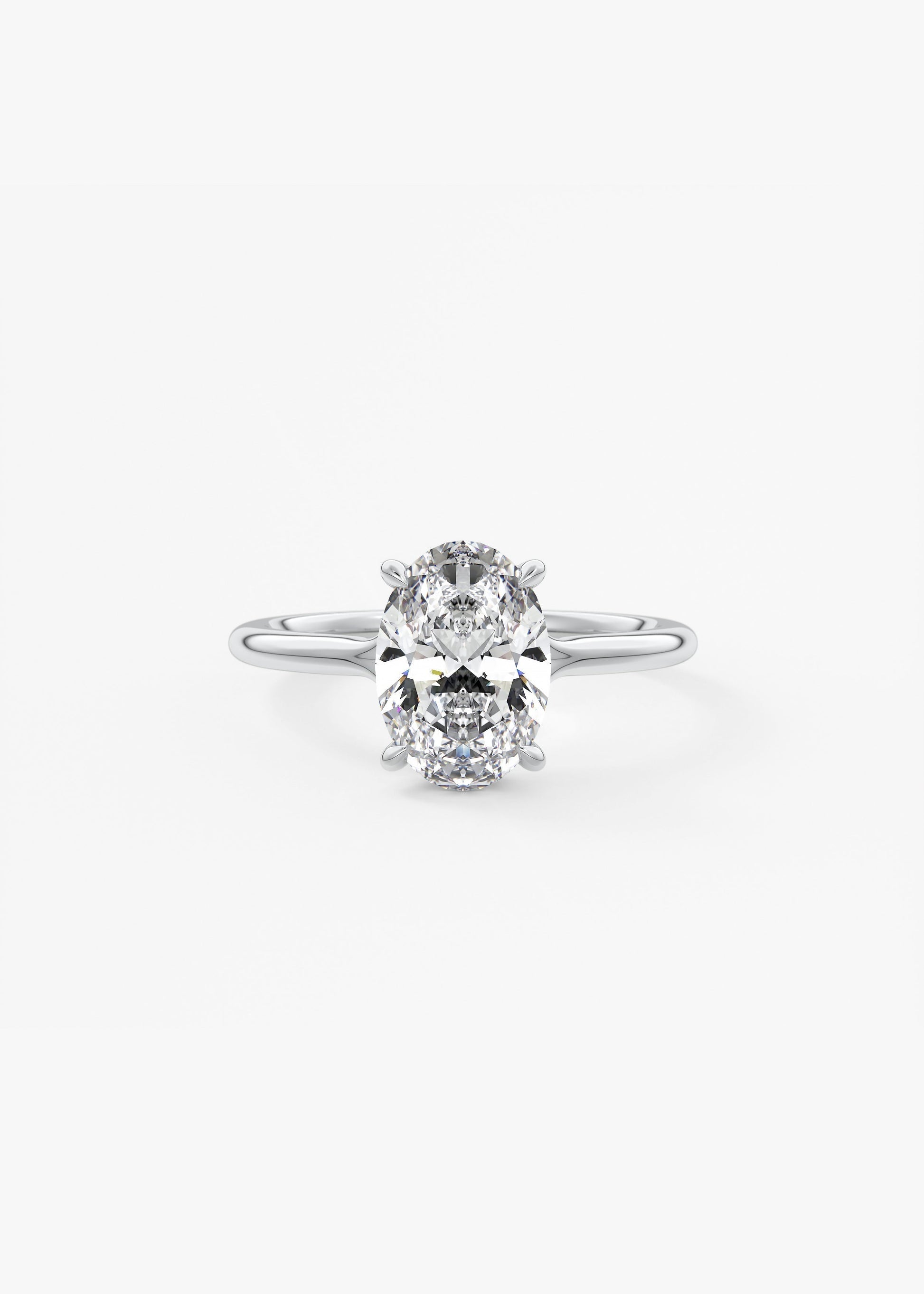 Oval Split Shank Lab Grown Diamond Engagement Ring