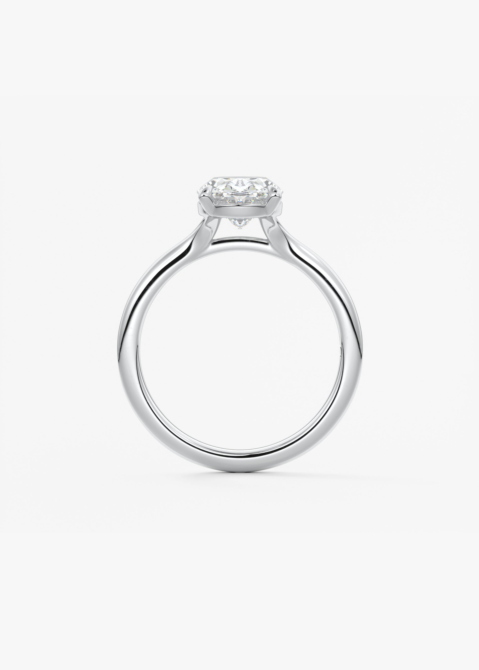 Oval Split Shank Lab Grown Diamond Engagement Ring