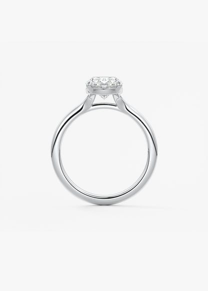 Oval Split Shank Lab Grown Diamond Engagement Ring