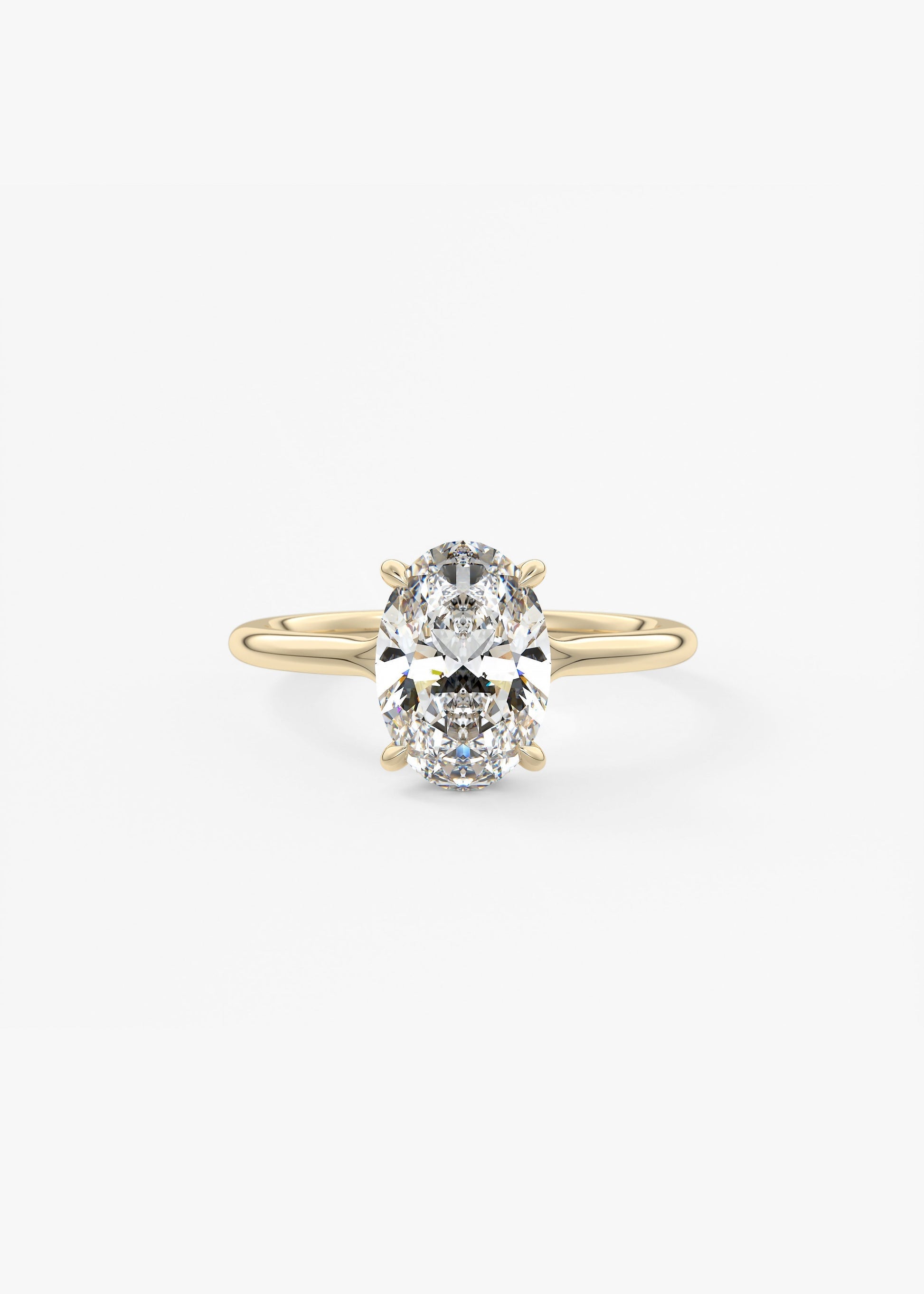 Oval Split Shank Lab Grown Diamond Engagement Ring