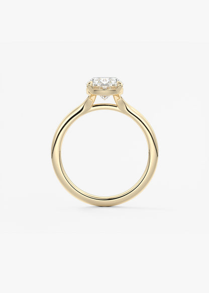 Oval Split Shank Lab Grown Diamond Engagement Ring