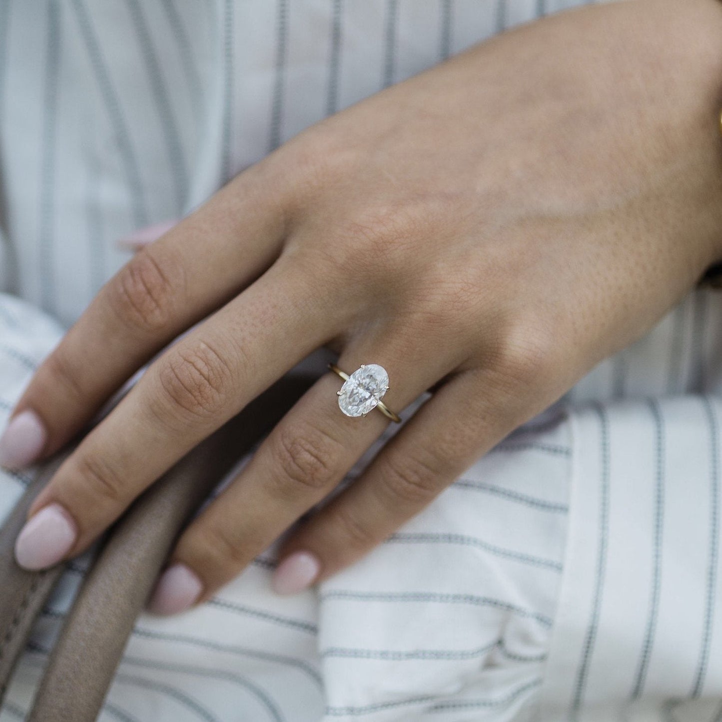 Oval Solitaire Lab Grown Diamond Engagement Ring