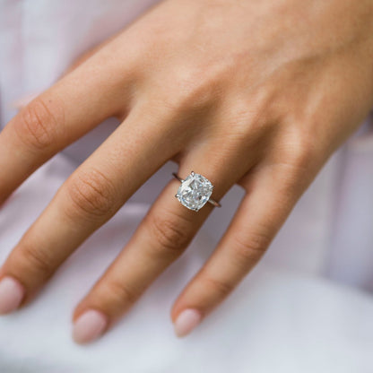 Cushion Solitaire Lab Grown Diamond Engagement Ring