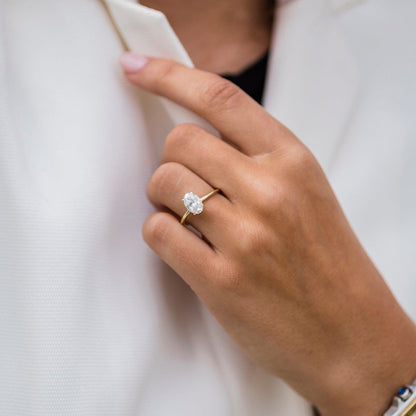 Oval Solitaire Lab Grown Diamond Engagement Ring