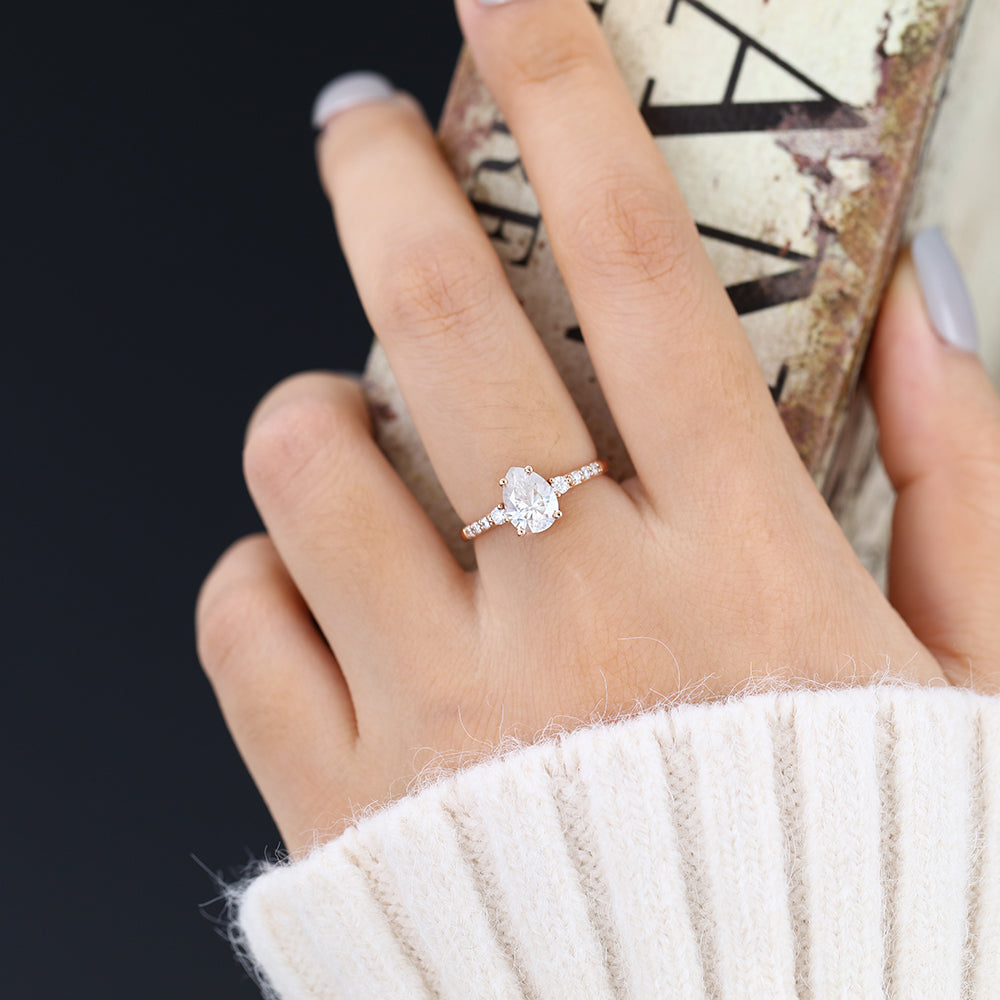 Pear Pave Lab-Grown Diamond Engagement Ring