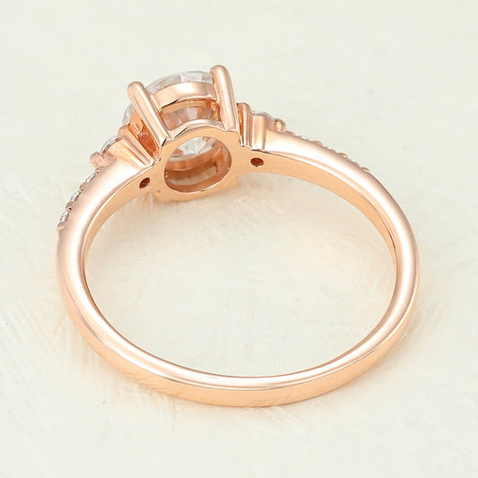 Round Pave Lab-Grown Diamond Engagement Ring