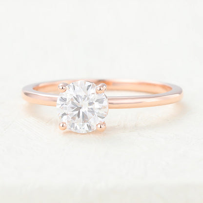 Round Solitaire Lab-Grown Diamond Engagement Ring
