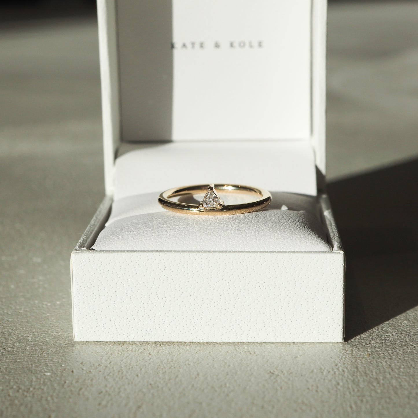 Stunning 0.15 CT Trillion Moissanite Engagement Ring with Solitaire Design 5