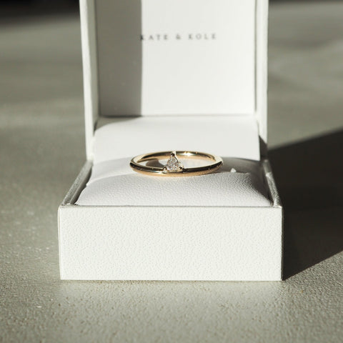 Stunning 0.15 CT Trillion Moissanite Engagement Ring with Solitaire Design 5