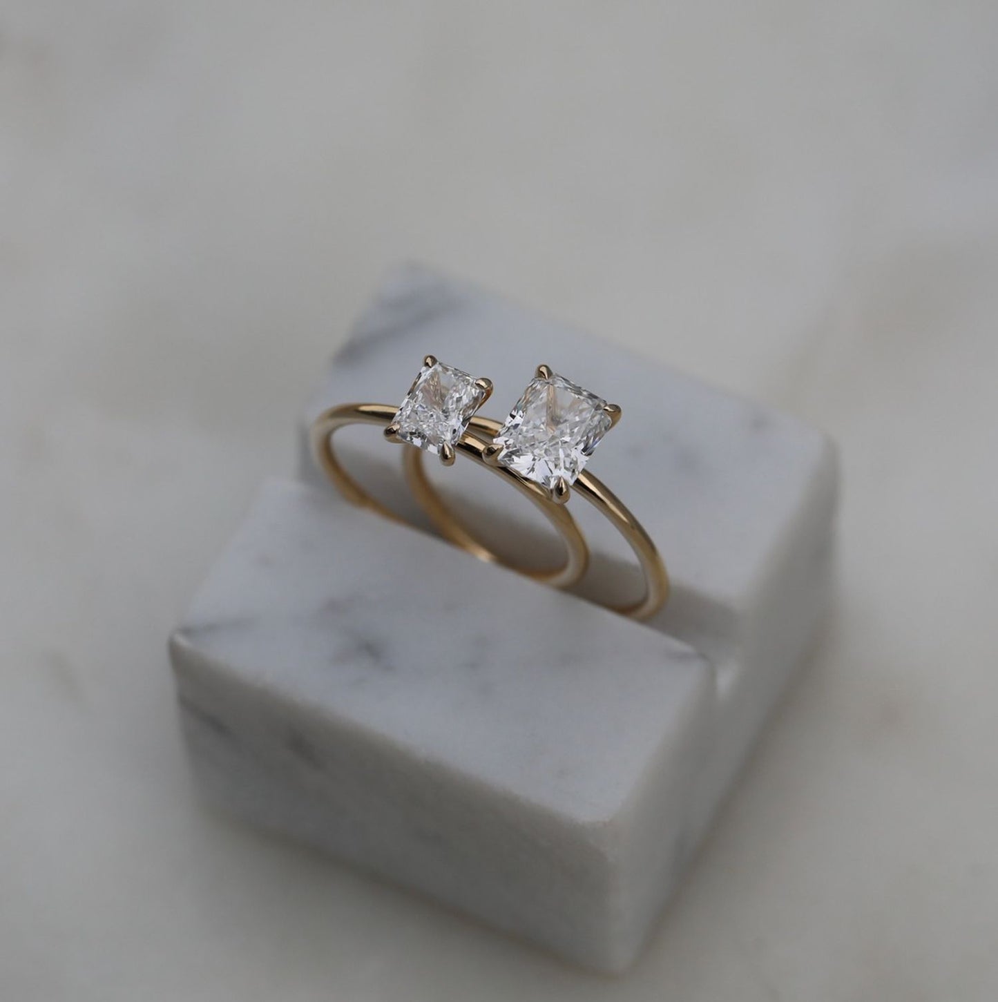 Radiant Solitaire Lab Grown Diamond Engagement Ring