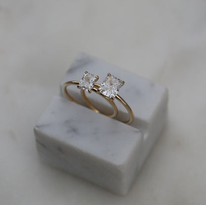 Radiant Solitaire Lab Grown Diamond Engagement Ring