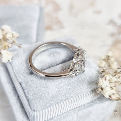 Oval Cluster Lab Grown Diamond Engagement Ring