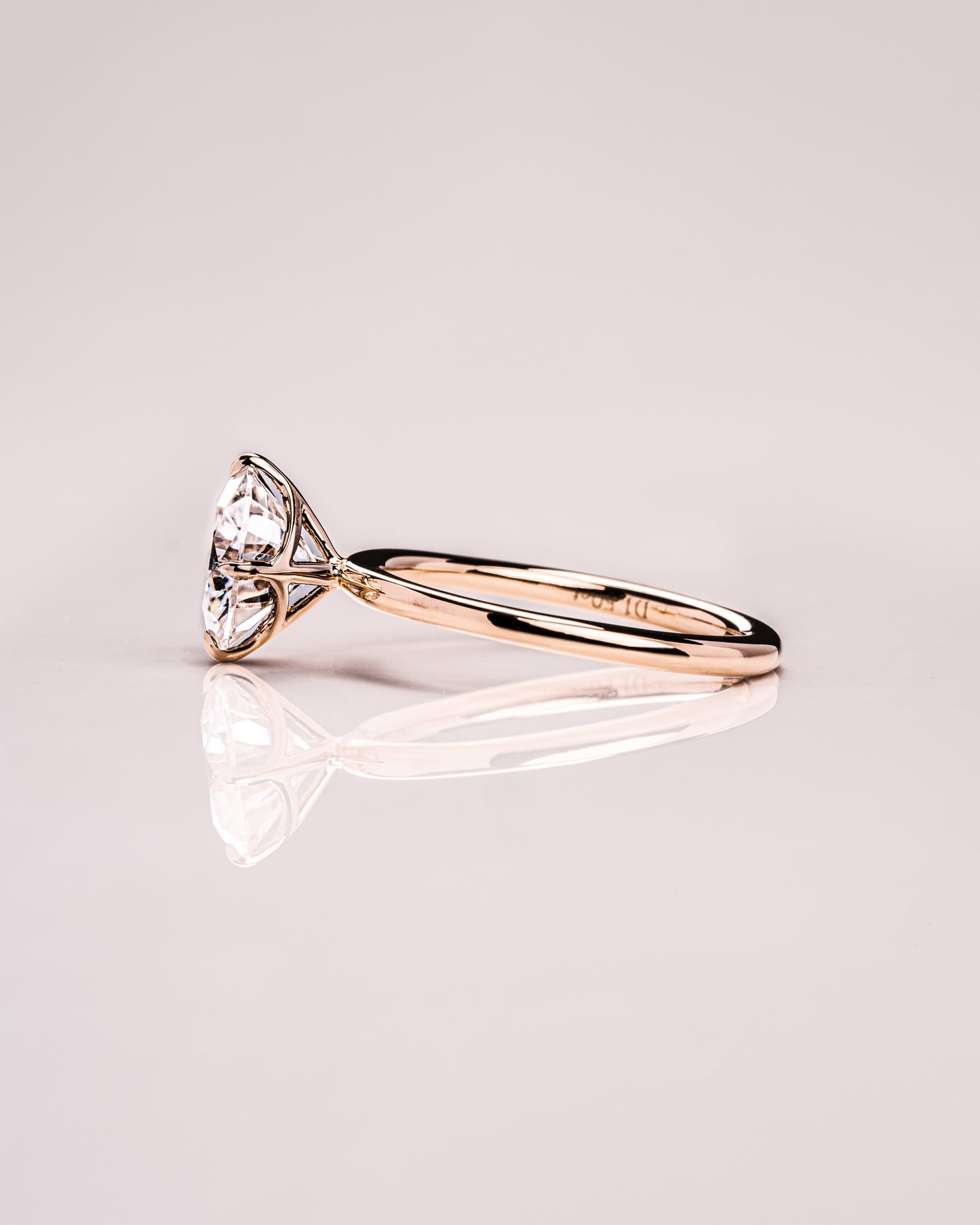 1.35 CT Round Cut Lab Grown Diamond Solitaire Engagement Ring